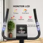 Bicicleta Estática con Resistencia Magnética Ajustable Sensor Pantalla LCD y Asiento Regulable 88x50,5x131,5 cm Negro