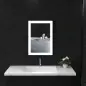 Espejo de Baño con Luz LED 70x50 cm con Iluminación Ajustable Función Antivaho Función de Memoria Negro Espejo de Baño con Luz LED 70x50 cm con Iluminación Ajustable Función Antivaho Función de Memoria Negro