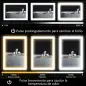 Espejo de Baño con Luz LED 70x50 cm con Iluminación Ajustable Función Antivaho Función de Memoria Negro Espejo de Baño con Luz LED 70x50 cm con Iluminación Ajustable Función Antivaho Función de Memoria Negro