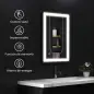 Espejo de Baño con Luz LED 70x50 cm con Iluminación Ajustable Función Antivaho Función de Memoria Negro Espejo de Baño con Luz LED 70x50 cm con Iluminación Ajustable Función Antivaho Función de Memoria Negro