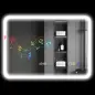 Espejo de Baño con Luz LED 70x50 cm con Bluetooth 3 Colores de Luz Reloj Digital Función Antivaho Función de Memoria