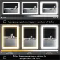 Espejo de Baño con Luz LED 80x60 cm con 3 Colores de Luz Función Antivaho Función de Memoria IP44 Horizontal/Vertical