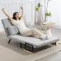 Sofá Cama Convertible 4 en 1 Sofá Cama 2 Plazas Plegable Respaldo Ajustable de 5 Niveles Almohadas 102x73x81cm Gris