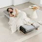 Sofá Cama Individual Plegable Sofá Cama Convertible 4 en 1 Respaldo Ajustable de 5 Niveles y Almohada 63x73x81 cm Gris