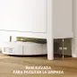 Zapatero Estrecho con 2 Compartimentos y Tiradores de Cuero PU para Pasillos y Recibidores 80x24x95,5 cm Blanco y Madera