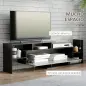 Mueble de Salón para TV Conjunto Muebles de TV 153,6x25x42cm y Estante de Pared 150x14,5x16,3cm Negro y Marrón