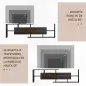 Mueble de Salón para TV Conjunto Muebles de TV 153,6x25x42cm y Estante de Pared 150x14,5x16,3cm Negro y Marrón