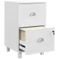 Archivador con Cerradura y 2 Cajones Barras Ajustables para Carpetas A4 y Carta Diseño Compacto 40x41,5x67,5 cm Blanco