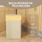 Cesto de Ropa Sucia con Tapa 72L Bolsa Interior Extraíble y Asas para Lavandería Dormitorio 40x30x60 cm Natural