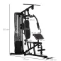 Máquina de Musculación con Pesas Ajustables de 45 kg Prensa de Pecho y Piernas Polea 170x104x205 cm Negro Máquina de Musculación con Pesas Ajustables de 45 kg Prensa de Pecho y Piernas Polea 170x104x205 cm Negro