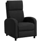 Sillón Relax Reclinable hasta 160° Sofá Reclinable Moderno con Reposapiés Soporta hasta 120 kg 64x86x102 cm Negro