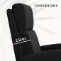 Sillón Relax Reclinable hasta 160° Sofá Reclinable Moderno con Reposapiés Soporta hasta 120 kg 64x86x102 cm Negro