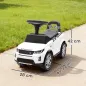 Coche Correpasillos con Licencia de Land Rover para Niños 18-36 Meses con Almacenaje Bocina Sonidos de Motor Blanco