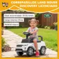 Coche Correpasillos con Licencia de Land Rover para Niños 18-36 Meses con Almacenaje Bocina Sonidos de Motor Blanco
