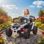 Coche Eléctrico para Niños 12V con 2 Motores Control Remoto 2,4G Suspensión Trasera Faros Música Blanco
