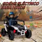 Coche Eléctrico para Niños 12V con 2 Motores Control Remoto 2,4G Suspensión Trasera Faros Música Blanco