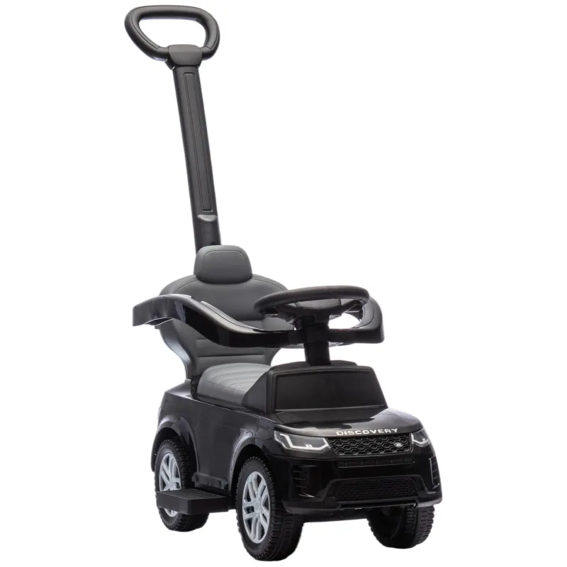 Correpasillos 2 en 1 para Niños de 18-36 Meses LAND ROVER DISCOVERY con Almacenaje Mango y Barandilla Extraíbles Negro