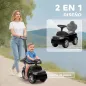 Correpasillos 2 en 1 para Niños de 18-36 Meses LAND ROVER DISCOVERY con Almacenaje Mango y Barandilla Extraíbles Negro