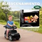 Correpasillos 2 en 1 para Niños de 18-36 Meses LAND ROVER DISCOVERY con Almacenaje Mango y Barandilla Extraíbles Negro