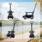 Correpasillos 2 en 1 para Niños de 18-36 Meses LAND ROVER DISCOVERY con Almacenaje Mango y Barandilla Extraíbles Negro