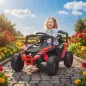 Coche Eléctrico para Niños 12V con 2 Motores Control Remoto 2,4G Suspensión Trasera Faros Música Rojo