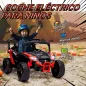 Coche Eléctrico para Niños 12V con 2 Motores Control Remoto 2,4G Suspensión Trasera Faros Música Rojo