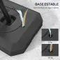 Canasta de Baloncesto para Exterior Ajustable de 150-305 cm con Ruedas Base Rellenable y Sistema de Retorno Negro