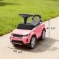 Coche Correpasillos con Licencia de Land Rover para Niños 18-36 Meses con Almacenaje Bocina Sonidos de Motor Rosa
