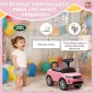 Coche Correpasillos con Licencia de Land Rover para Niños 18-36 Meses con Almacenaje Bocina Sonidos de Motor Rosa