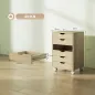 Cajonera Escritorio Archivador Móvil con 6 Cajones Ruedas Guías Deslizantes Silenciosas para Oficina Casa Roble