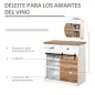 Mueble de Cocina con Puerta Corredera de Granero Botellero Cajones y Estantes para Comedor Salón 80x39x86 cm Blanco