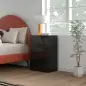 Cómoda con 4 Cajones Cajonera de Estilo Moderno para Dormitorio Entrada Salón 55x34x80 cm Negro