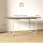 Mesa de Comedor Extensible de 120-160 cm Diseño Rústico con Tablero de Madera Vintage y Patas Metálicas en U Marrón