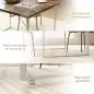 Mesa de Comedor Extensible de 120-160 cm Diseño Rústico con Tablero de Madera Vintage y Patas Metálicas en U Marrón