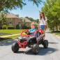 Coche Eléctrico para Niños 12V con Licencia Kawasaki Teryx KRX 1000 Control Remoto Suspensión Trasera Rojo