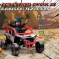 Coche Eléctrico para Niños 12V con Licencia Kawasaki Teryx KRX 1000 Control Remoto Suspensión Trasera Rojo