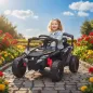 Coche Eléctrico para Niños 12V con 2 Motores Control Remoto 2,4G Suspensión Trasera Faros Música Negro