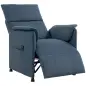 Sillón Reclinable con Motor sin Escobillas Reposapiés Tapizado Resistente y Bolsillos Laterales 80x83x104 cm Azul Oscuro Sillón Reclinable con Motor sin Escobillas Reposapiés Tapizado Resistente y Bolsillos Laterales 80x83x104 cm Azul Oscuro