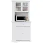 Alacena de Cocina con 1 Cajón 4 Puertas y Estantes Ajustables Carga 50 kg Mueble de Cocina 79x40x180 cm Blanco Alacena de Cocina con 1 Cajón 4 Puertas y Estantes Ajustables Carga 50 kg Mueble de Cocina 79x40x180 cm Blanco