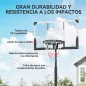 Canasta de Baloncesto para Exterior Ajustable de 230-305 cm con Tablero Irrompible Base Rellenable y Ruedas Negro