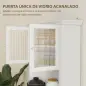 Alacena de Cocina con 1 Cajón 4 Puertas y Estantes Ajustables Carga 50 kg Mueble de Cocina 79x40x180 cm Blanco
