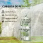 Invernadero de Túnel 4x3x2m con 2 Puertas Invernadero de Jardín con Techo Redondeado para Cultivos Plantas Transparente