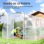 Invernadero de Túnel 4x3x2m con 2 Puertas Invernadero de Jardín con Techo Redondeado para Cultivos Plantas Transparente