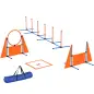 Kit de Agilidad para Perros Agility de 6 Piezas para Mascotas con Saltos Slalom Caja de Pausa Silbato y Pelotas