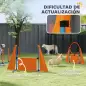 Kit de Agilidad para Perros Agility de 6 Piezas para Mascotas con Saltos Slalom Caja de Pausa Silbato y Pelotas