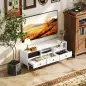 Mueble TV Compacto con 3 Cajones y 3 Compartimentos para TV de hasta 65 Pulgadas 120x34x45 cm Blanco