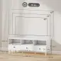 Mueble TV Compacto con 3 Cajones y 3 Compartimentos para TV de hasta 65 Pulgadas 120x34x45 cm Blanco