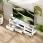 Mueble TV Compacto con 3 Cajones y 3 Compartimentos para TV de hasta 65 Pulgadas 120x34x45 cm Blanco