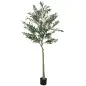 Planta Artificial Decorativa de 180cm Árbol de Olivo con 900 Hojas y 40 Aceitunas en Maceta para Interior Verde