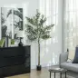 Planta Artificial Decorativa de 180cm Árbol de Olivo con 900 Hojas y 40 Aceitunas en Maceta para Interior Verde